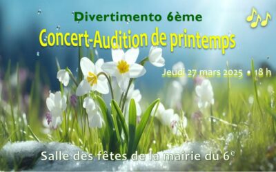Concert-Audition de Printemps – Jeudi 27 mars 2025 | Salle des fêtes de la mairie Paris 6e